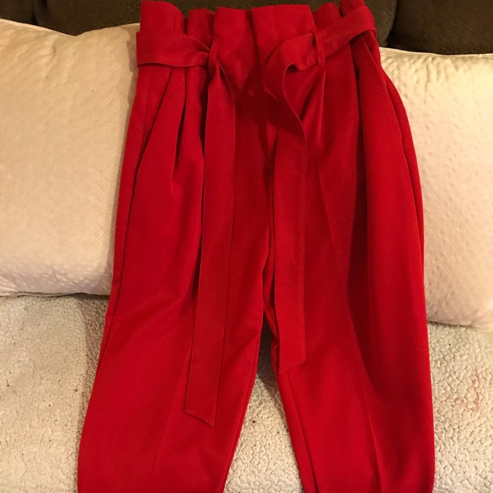 H&M paper bag waist pants